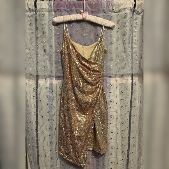 Shein Rose Gold Sequin Dress Size XS/S - Picture 2 of 4